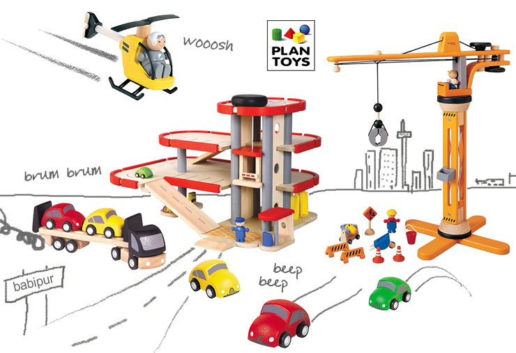 Plan Toys Parking Garage &amp; City Toys